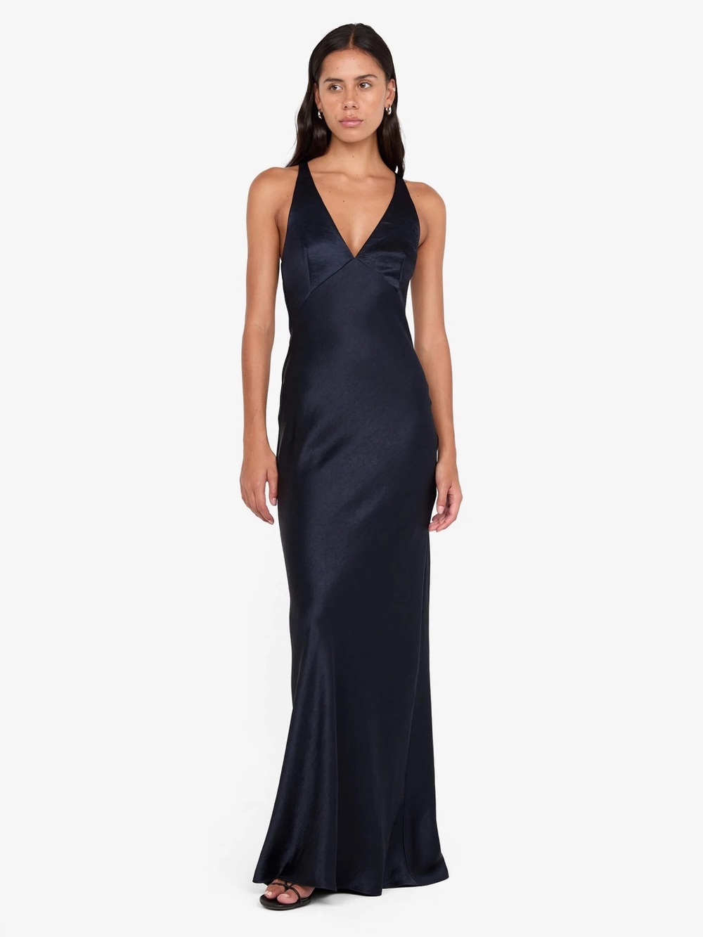 bec + bridge The Dreamer V Neck Dress - Navy, NWT! Black Tie Wedding Guest Dress